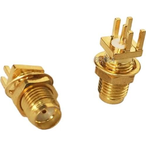 1pc SMA Female Jack nut RF Coax Modem Convertor Connector end launch PCB mount Straight Goldplated NEW wholesale