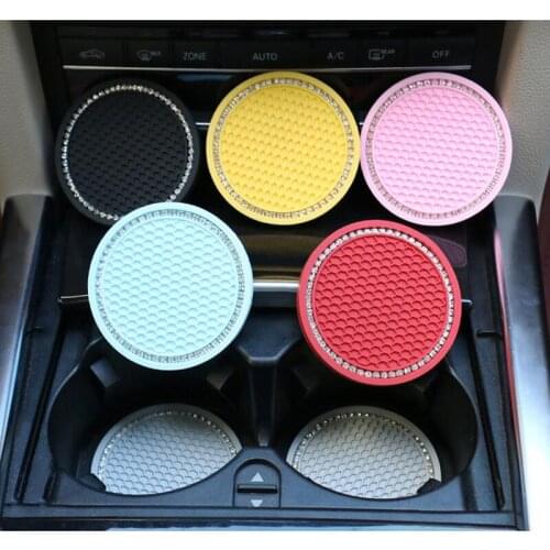 2Pcs Car Coaster Water Cup Bottle Holder Anti-slip Pad Mat Silica Gel For Interior Decoration Car Styling Accessories