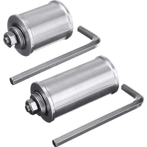 30/50mm DIY Double Bearing Driving Wheel Belt Sander Conveyor Guide Wheel with 8mm Shaft Rod / Wrench