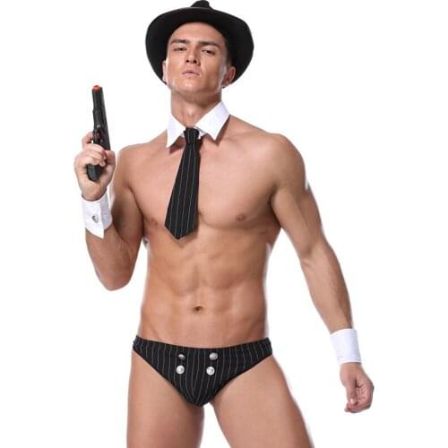4 Piece Adult Mens Role Play Costumes Outfits Hot Erotic Sexy Prisoner Cosplay Fancy Lingerie Suit Halloween Carnival Uniforms