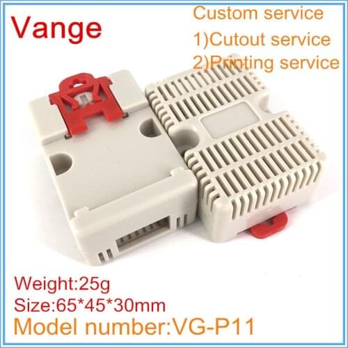 5pcs/lot small battery holder ABS plastic case enclosure box 65*45*30mm for Din-rail project box