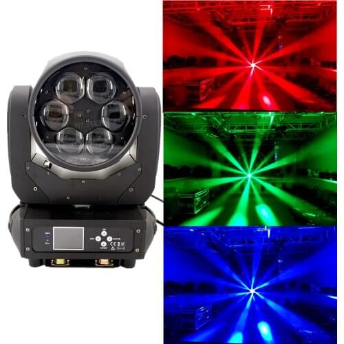 6x40W LED Beam Zoom Wash High Power RGBW 4in1 Bee-Eyes LED Moving Head Light Professional Stage Party Disco DJ LED