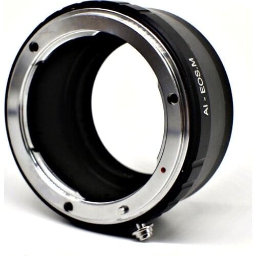 Ai-EOSM Adapter Ring For Nikon F Mount AI D lens to Canon EF-M EOS M M2 M3 M5 M6 M10 M100 M50 Camera