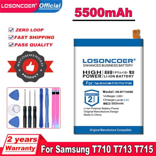 5200mAh EB-BT710ABE EB-BT710ABA For Samsung Galaxy Tab S2 8.0 SM-T710 T713 T715 T715C T715Y T719 T719C T719N T715Y T713N Battery