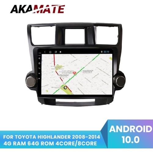 2 Din Android 10.0 Car radio Bluetooth AM/FM GPS HD Video player For Toyota Highlander