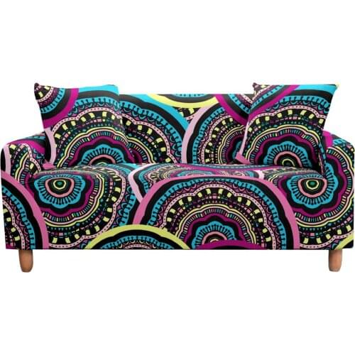 Mandala Sofa Cover for Living Room Slipcover Stretch Cushions Armchair Covers Elastic Case Ethnic Flower Sofa Cover