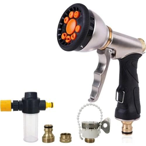 Hot Sale Garden Hose Sprinkler Water Gun 9 Function Water Gun Lawn Sprayer High Pressure Car Wash Foam Nozzle Watering Tool