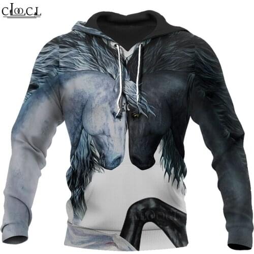 HX Newest Popular Love Horse 3D Print Men Women Hoodie Sweatshirt Streetwear Zip Pullover Casual Tracksuits Drop Shipping