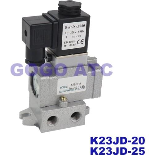K23JD-20-25 two-position three-way cut-off solenoid valve Electronically controlled directional valve