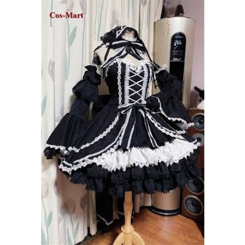 Anime Visible Record Tokisaki Mio Cosplay Costume Gorgeous Black Lolita Dress Activity Party Role Play Clothing Custom-Make