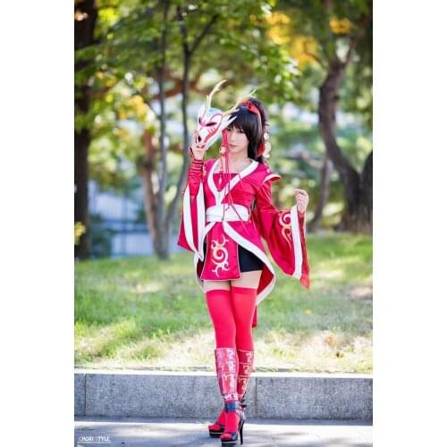 Halloween costumes for women LOL Akali cosplay unisex customize for any size with leg guards and hand guard and socks