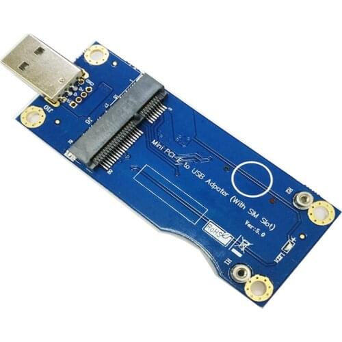 Mini PCI-E to USB Adapter With SIM Card Slot for WWAN LTE Module Mini PCIE Card to USB 2.0 Desktop PC Support SIM 6Pin 8Pin Card