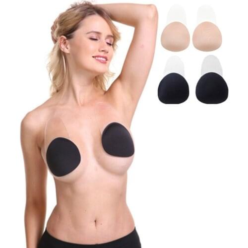 Reusable Women Breast Petals Lift Nipple Cover Invisible Petal Adhesive Strapless Stick on Bra Silicone Sticker sports underwear