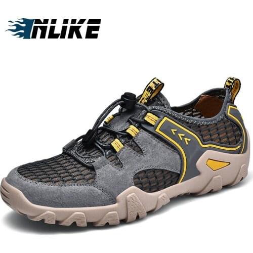 Men Mesh Casual Shoes Summer Adult Breathable Light Quality Outdoor Wadin Walking Men Shoes
