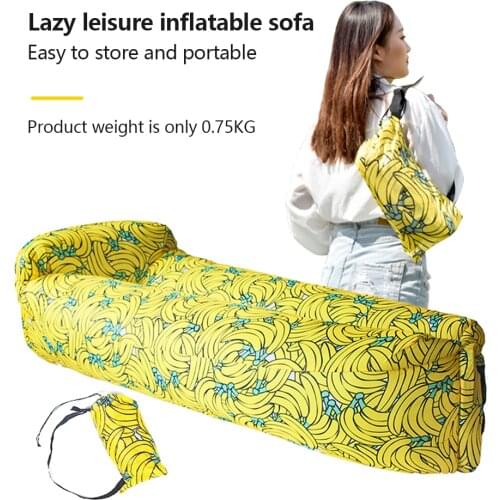 Beach Lounge Chair Fast Inflatable Camping Sleeping Bag Lazy Bag Fast Folding Outdoor Camping Furniture Ultralight Down Air Bed