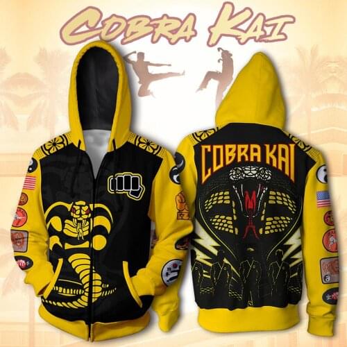 New Cobra Kai Val Armorr Hoodies Cosplay Costume Karate Kid Jackets Cosplay 3D Printing Hoodies Sweatshirts men women T shirt