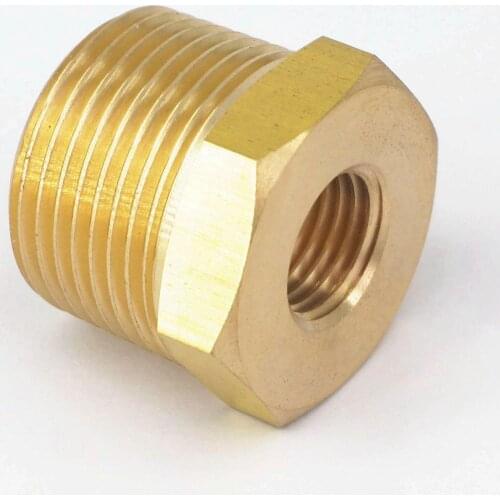 3/4" BSPT Male x 1/4" NPT Female Reducing Bushing Brass Pipe Fitting Connector Adapter Air Gas Fuel Water
