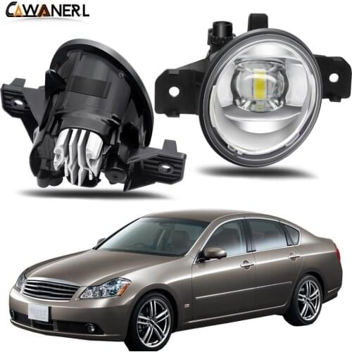 Fog Light Assembly H11 Car Right + Left LED Lens Fog Lamp Daytime Running Light 30W 8000LM 12V For Nissan Fuga Y50 2004-2009