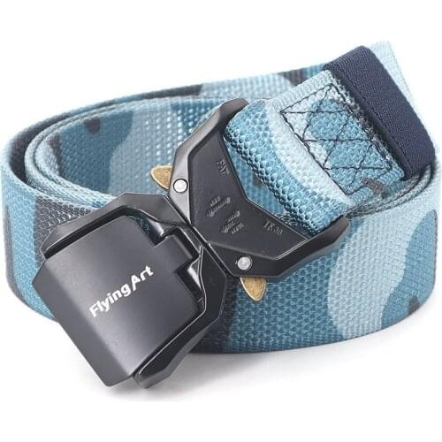 Unisex Tactical Belt Military Nylon Quick Release Outdoor Multifunctional Training Men Metal Buckle Waist Strap Camouflage Cinto