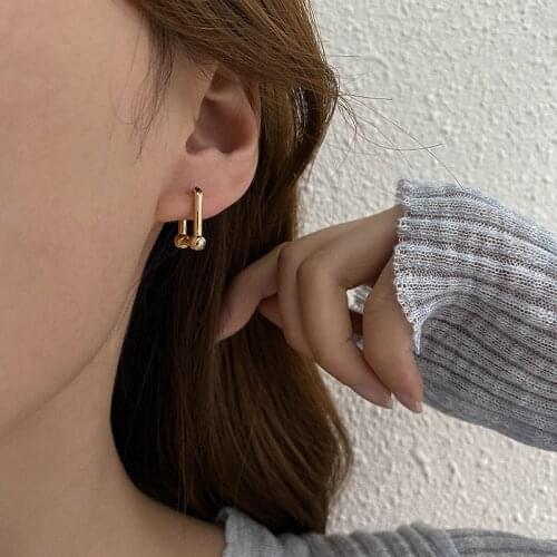 Fashion Vintage Earrings For Women Big Geometric Statement Gold Metal Drop Earrings 2021 Trendy Earrings Jewelry Accessories
