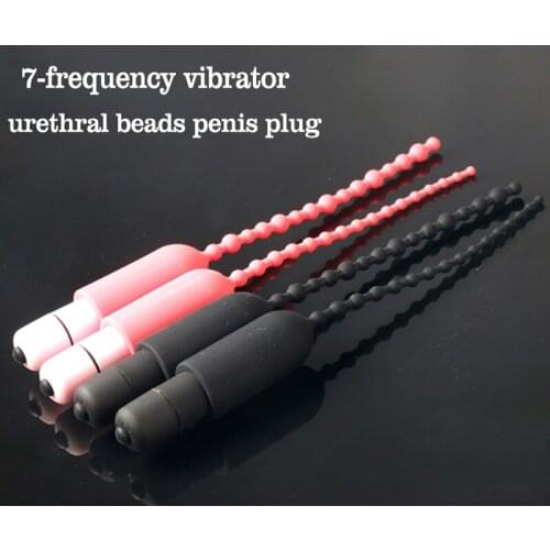 Silicone Urethral Sound Dilators Sounding Bead Vibrator Urethra Plug Sex Toys For Men Penis Insert Electro Urethral Stretching