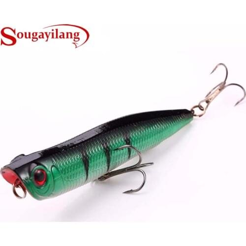 Sougayilang 1pcs Fishing Lures Hard Bait Minnow Floating Lure With Treble Hook Swimbait Wobblers Fishing Bait Bass Sinking Lure