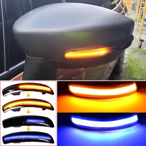 2pcs Dynamic Blinker LED Turn Signal Lights Flowing Side Mirror Repeater Indicator For Ford S-Max 2016-2019 Only Spain Version