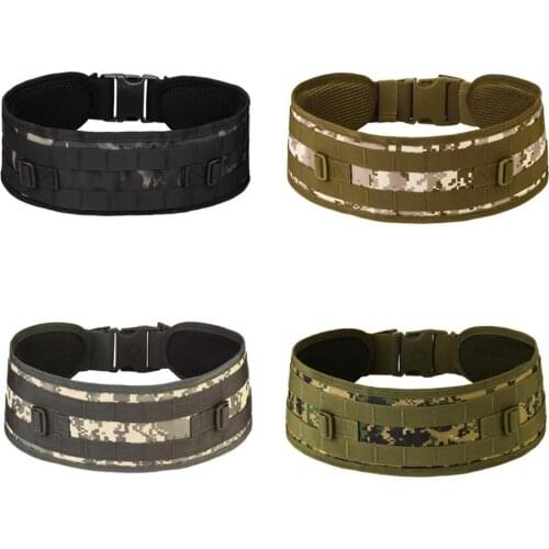 Tactical Padded Molle Sport Belt Mens Girdle Army Military Airsoft Combat Outer Breathable Universal Outdoor CS Waist Belt