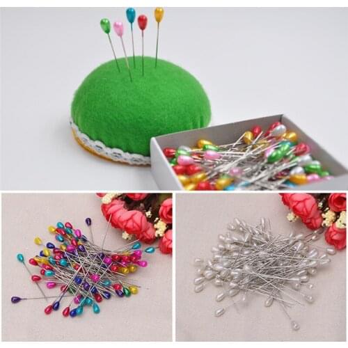Extra Long Pearl Head Dressmaking Pins Wedding Corsage Florists Sewing DIY Tool D2TD