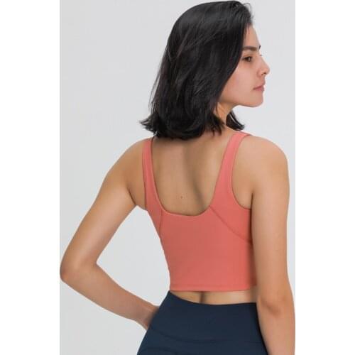 ZenYoga EVERYDAY U-Back Workout Gym Yoga Crop Top Women Butter Soft Naked Feel Padded Athletic Running Fitness Sport Bras Tops