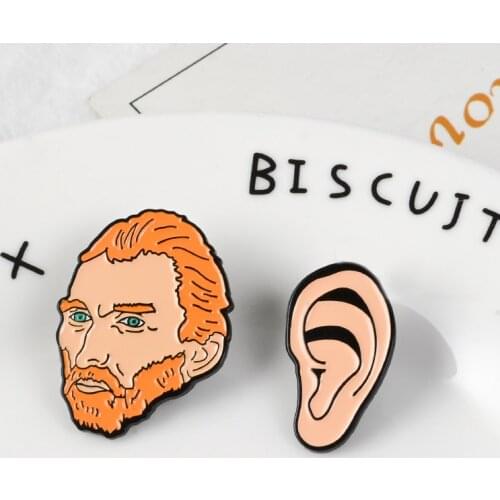 Vincent Van Gogh Pin Art Artist Lapel pins Enamel pins Painting Denim Jackets Bags Hats Backpack Accessories Fahsion Jewelry