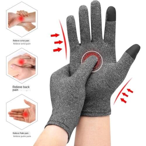 1Pair Rheumatoid Arthritis Magnetic Compression Gloves Wrist Support Finger Pain Relief Therapy Relax Brace Joint Care Tools
