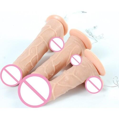 10pcs/lot Realistic Dildo Adult Products Sex Toys 6 Speed Vibration Dildo Vibrator Flexible Penis with Suction Cup for Women