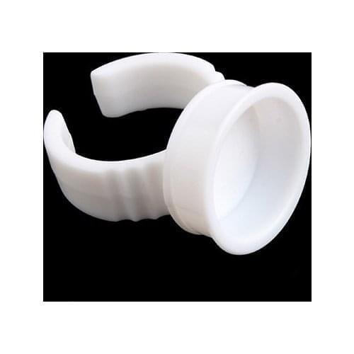 100pcs Large Wholesale Plastic White Tattoo Ink Ring For Eyebrow Permanent Makeup Medium Size Tattoo Ink Holders Tattoo Supplies