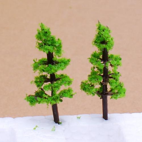 100Pcs Green Fir Tree Model Train Railway Park Forest Scenery N Z Scale 1.5"