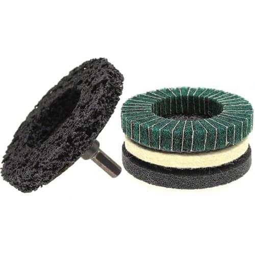 4"/100mm Angle Grinder Grinding Polishing Flap Wheels Drill Adapter 5 in 1 Set for Metal Finish