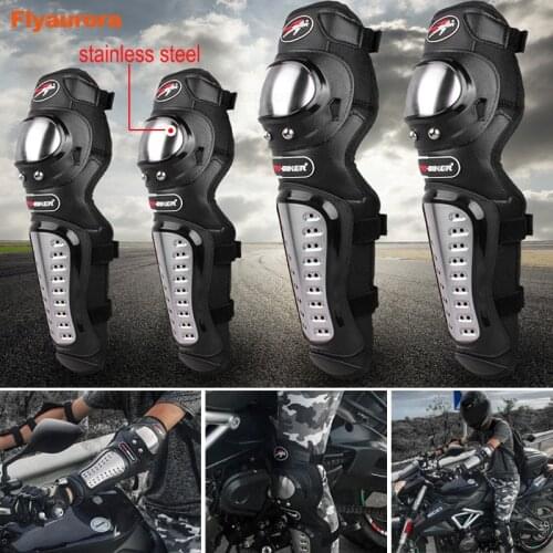 4pcs Motocross Knee Protector Brace Protection Elbow Pad Kneepad Motorcycle Sports Cycling Guard Protector knee guard skiing kne