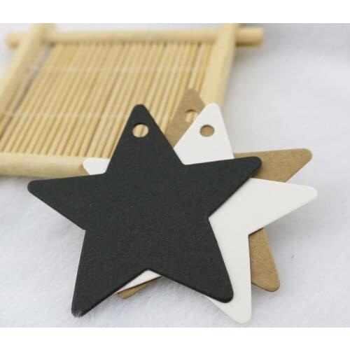Jewelry Display Card 500pcs Thick Kraft Paper Star Design Jewelry Earring Hand Tags Clothes Price Tag 6x6cm