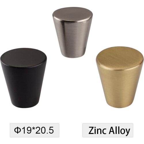 Keenkee Cabinet Door Knobs Cone Shape Solid zinc alloy brush nickel copper matte black color Drawer Handle Dresser Pull