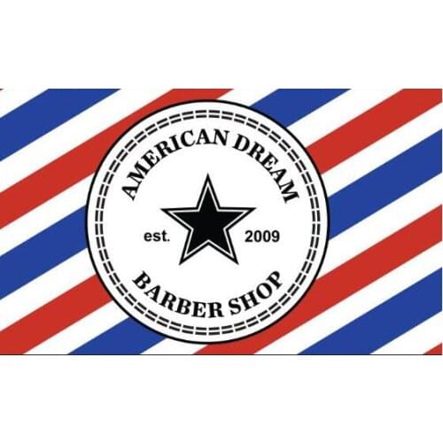 3x5ft BARBER SHOP FLAG 100% polyester flags with American Dream EST.2009