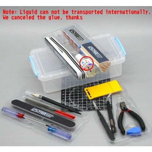 Gundam Military Model Making Tools Kit Toy Tweezers Cut pliers Graver Polished Assembly Tool - UStar 17pcs/set