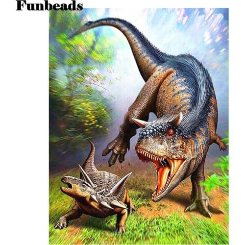 Square round resin diy diamond painting Forest Dinosaurs DIY Diamond Embroidery Mosaic diamond 3d Pictures,kids painting FF516