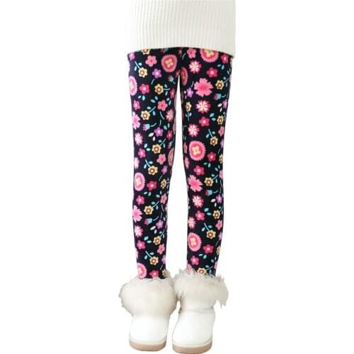 VEENIBEAR Christmas Theme Girls Leggings Velvet Thicken Warm Girl Pants Children Pants Girls Clothing For Autumn Winter 2-7T