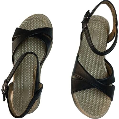 Wrist gusset sandals cross bands soft sandals buckle place with rubber sandals