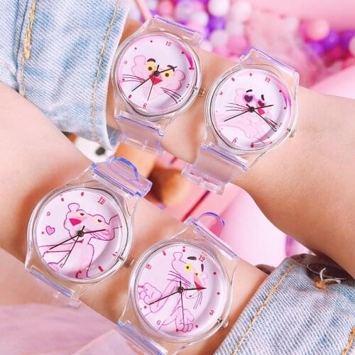 New exclusive release small animal fresh children watch transparent soft silicone child girl clock simple kids student watch D2