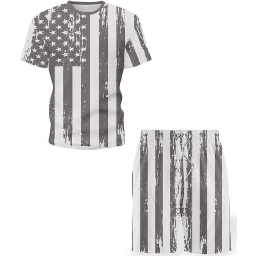 2021 Summer New Mens Sets Fashion Punk Casual T-Shirt Chic Sport Shorts High Street Men Sportswear Beach Street Sweatshirt