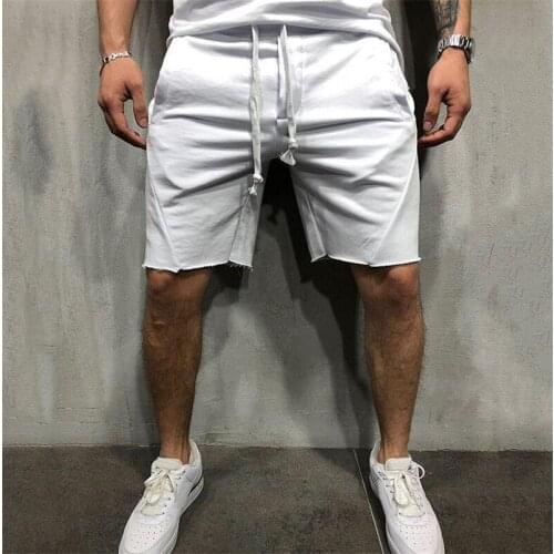 New Summer Casual Men Shorts Solid Color Drawstring Fifth Pants short Fashion Style Man Shorts