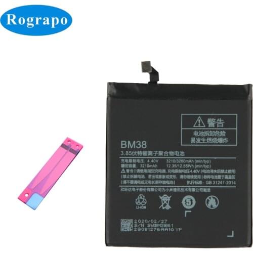 New BM38 3210mAh Original Replacement Battery For Xiaomi Mi 4s Mi4s M4s BM 38 Cell Mobile Phone Batteries