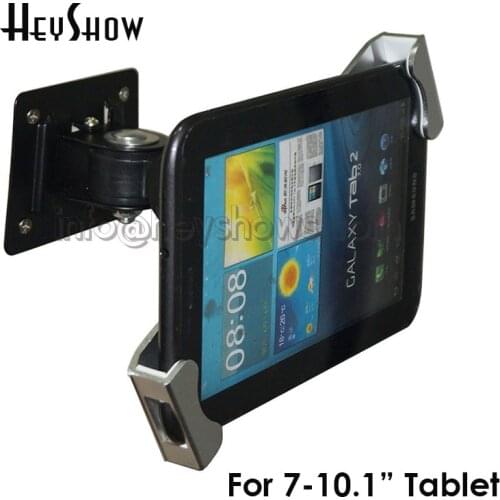 Ipad Security Stand Base Flexible Metal Tablet Wall Desk Mount Tablet Display Holder Lock Enclosure With Keys For 7-10" Tablet