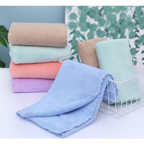 Hot Sale 35x75cm Microfiber Absorbent Drying coral fleece towel beauty salon soft absorbent quick-dry cut face towel face towel